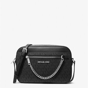 Michael Kors Cross Body Bag in Black and Silver